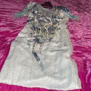 BlackTie - Oleg Cassini | Vintage Silk Sequin Dress | Open Back